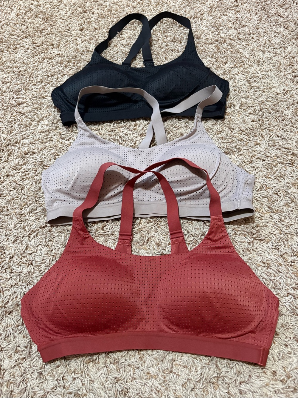 Victoria’s Secret lightweight sports bras women’s size 38B set of 3
